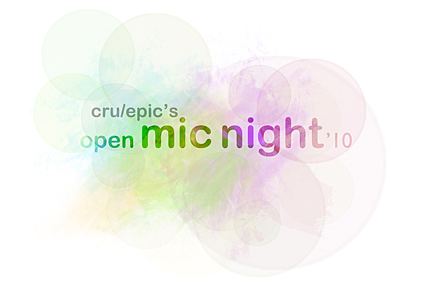 EPIC/Cru Open Mic Night Poster