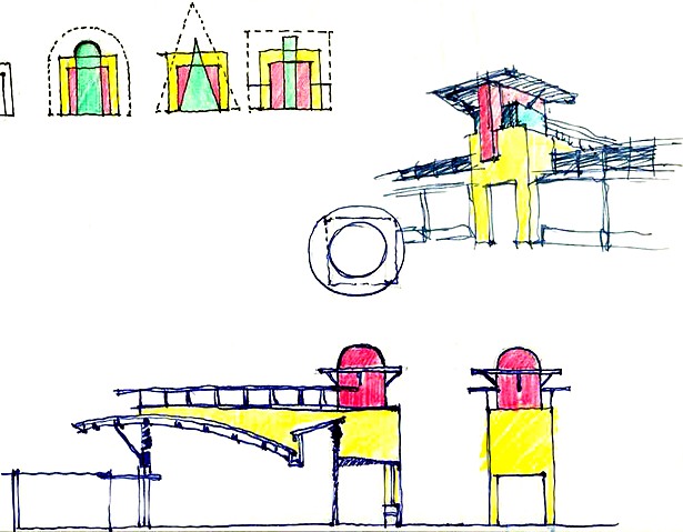 Early conceptual sketches.