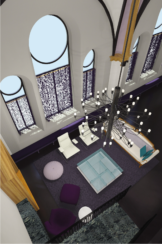 Living room rendering: Hannah Moore