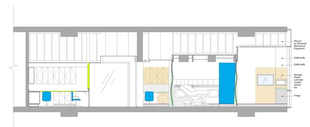 Care Team Station, Corridor, and Patient Room Elevation