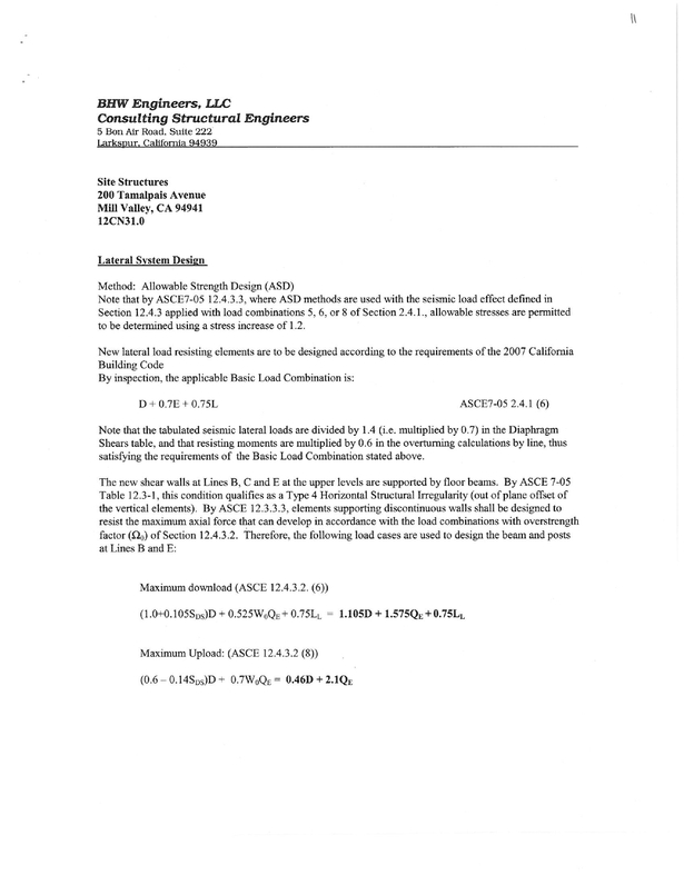 Lateral design statement. 