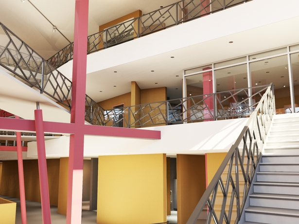 View of Offices from Basement