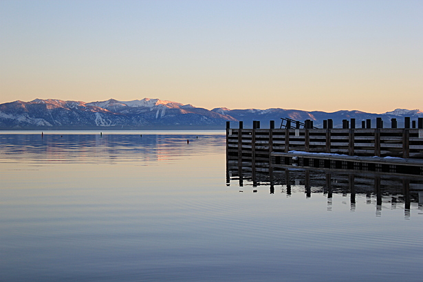 Across the lake