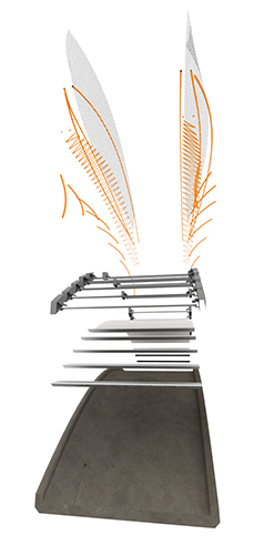 Exploded axonometric
