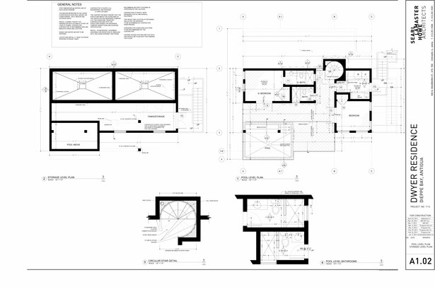Dwyer Residence - Pool and Cistern Level Plans