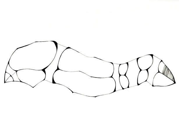 Section Drawing 2; hand-drafted