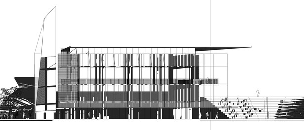 Library - Northwest Elevation