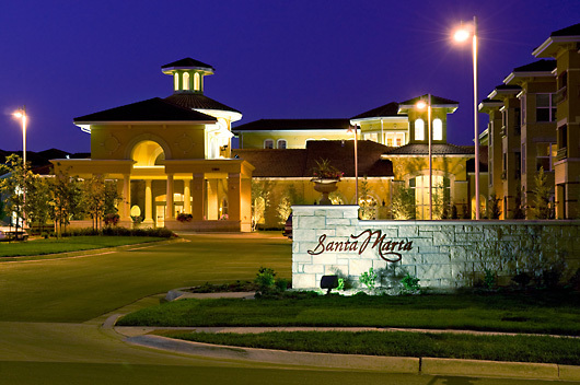 Main covered entrance. 