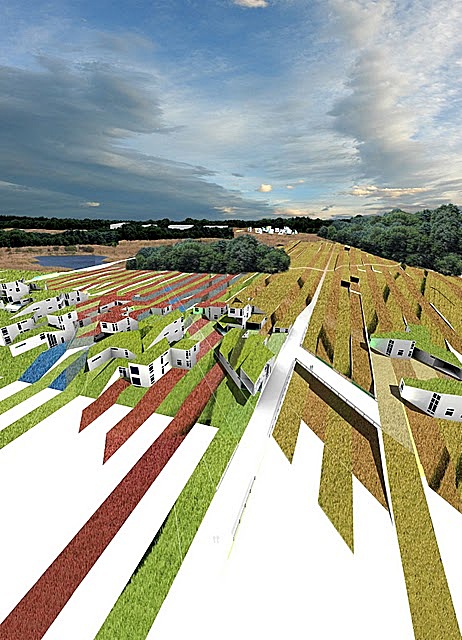 SEAMSCAPE proposes a counterpoint to unchecked development that is both preventative of future sprawl and amenable to co-existence with existing urban densities. The proposal relies, formally, on a series of landscape deformations around a dense, interconnected residential core.