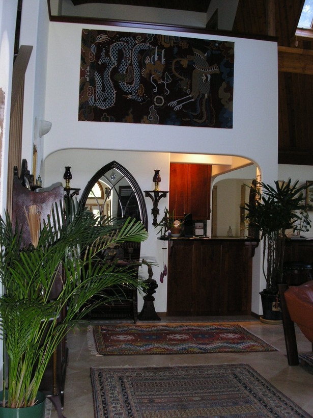 Entry looking at Kitchen, access to group rooms on the left wall.