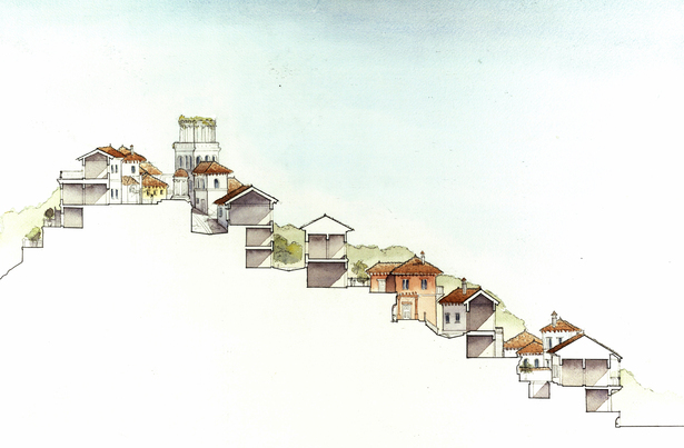 Section through Residential Section