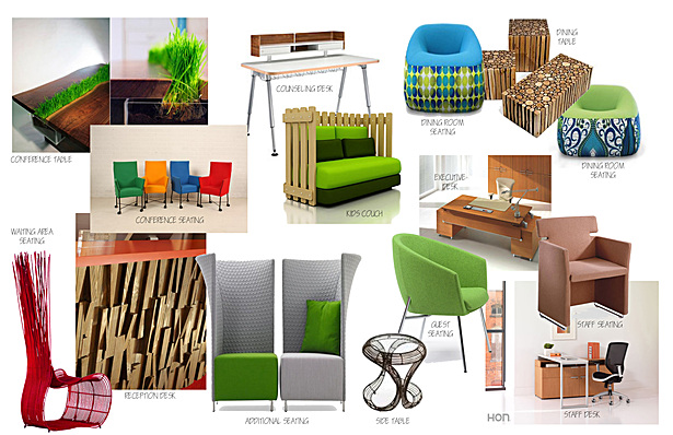 Materials Board for First Floor