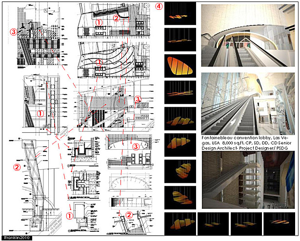 Fontainebleau convention lobby, Las Vegas, USA 8,000 sq.ft. CP, SD, DD, CD Senior Design Architect- Project Designer/ PSDG