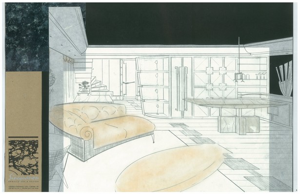 Penthouse Addition | Interior Hand-Sketch