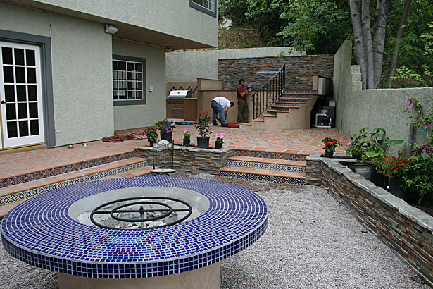 Under Construction - Fire Pit/Hot Tub view