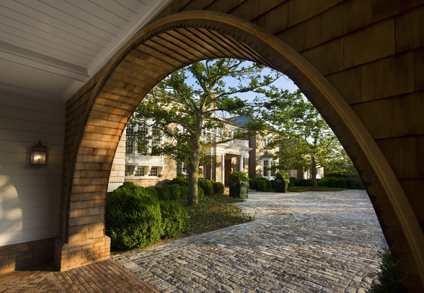 View through Porte Cochere