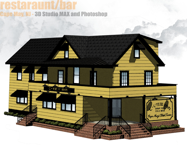 CView Inn Remodel Study - 3D Studio Max Rendering