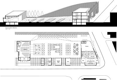 Plan and Axonometric Section drawn in AutoCAD