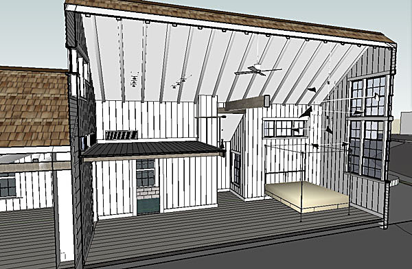 Master Bedroom sectional perspective (SketchUp)