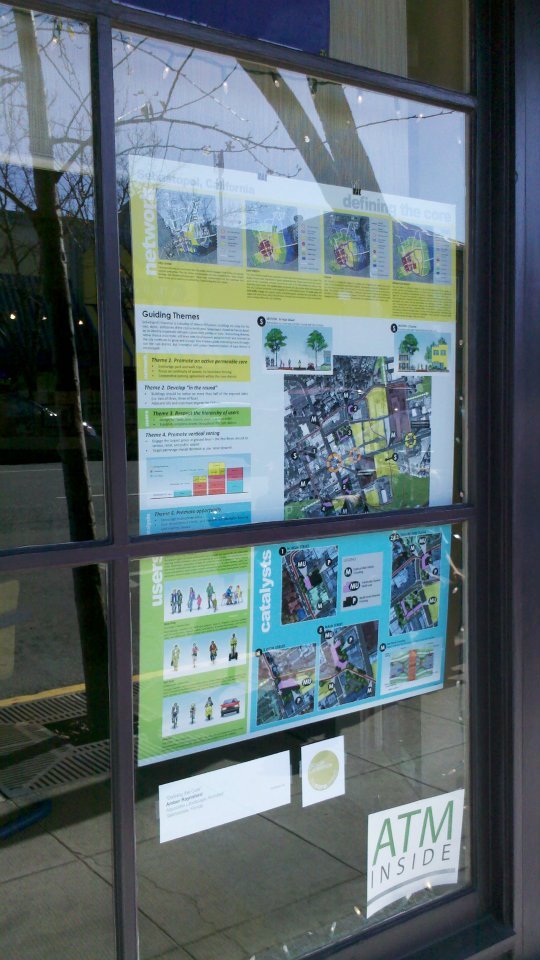 Competition entries were displayed in local shop windows in Sebastopol. 