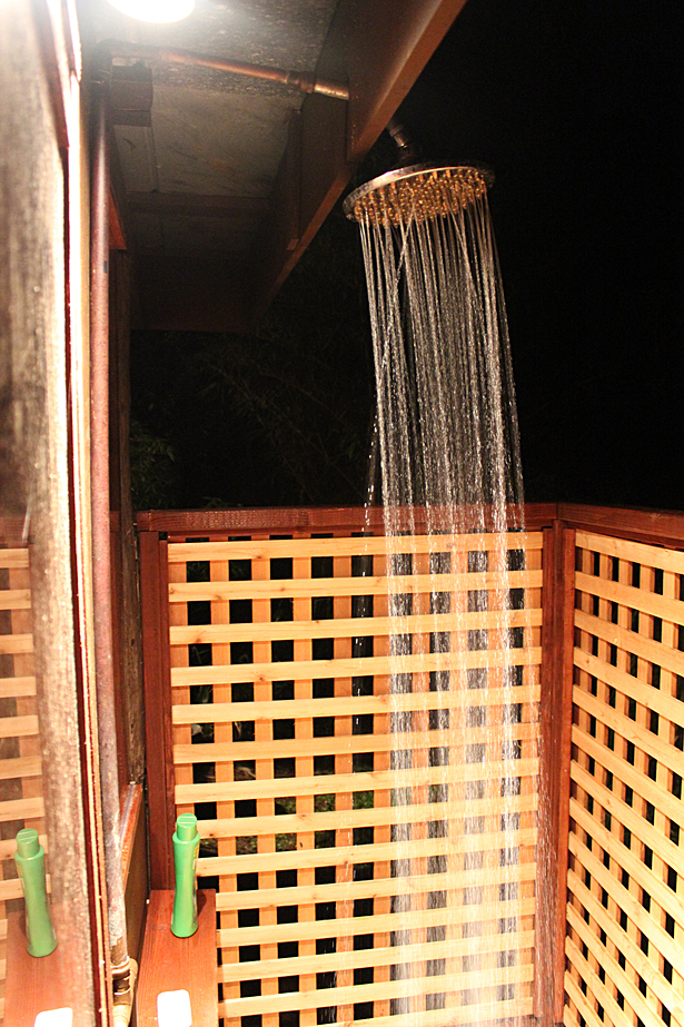 View of the shower