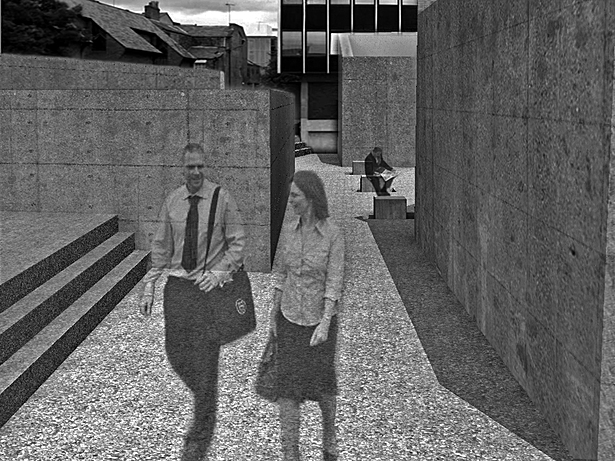 Public use the ground level as a walkthrough or rest area.
