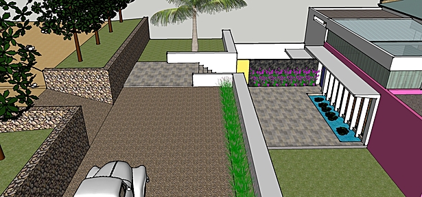 Entry courtyard