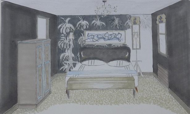 Master bedroom perspective