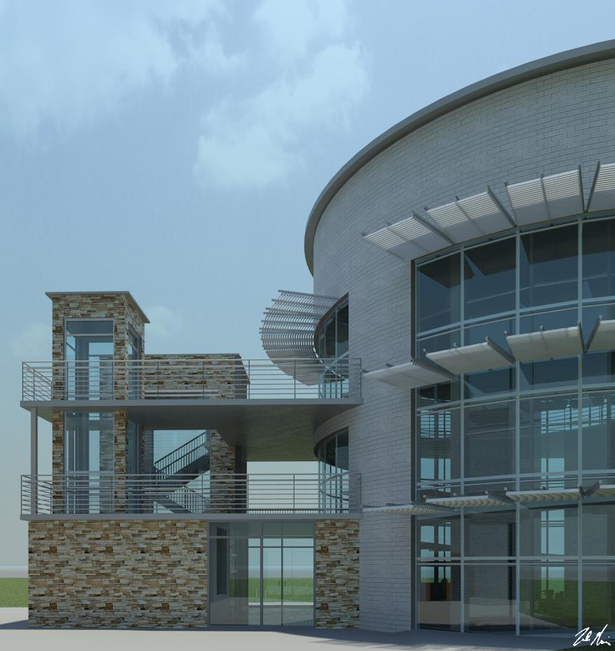 Library Entrance Western View
