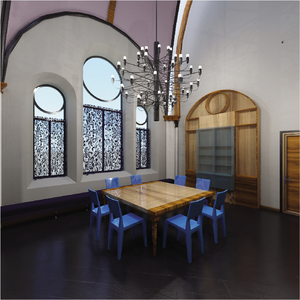 Dining room rendering: Nancy Walsh 