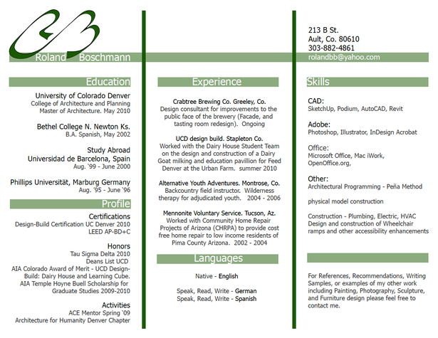 My Resume'