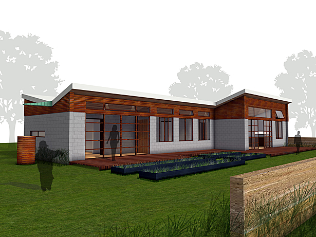 Southwest elevation perspective