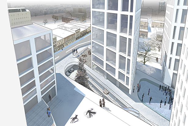 Winterfun on the urban activity deck