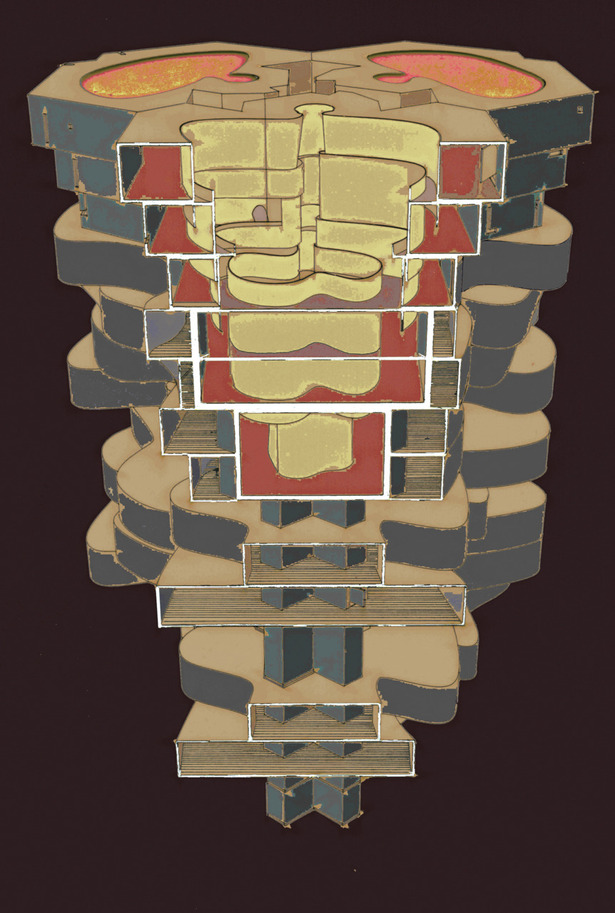 Owen Nichols - Section through housing tower