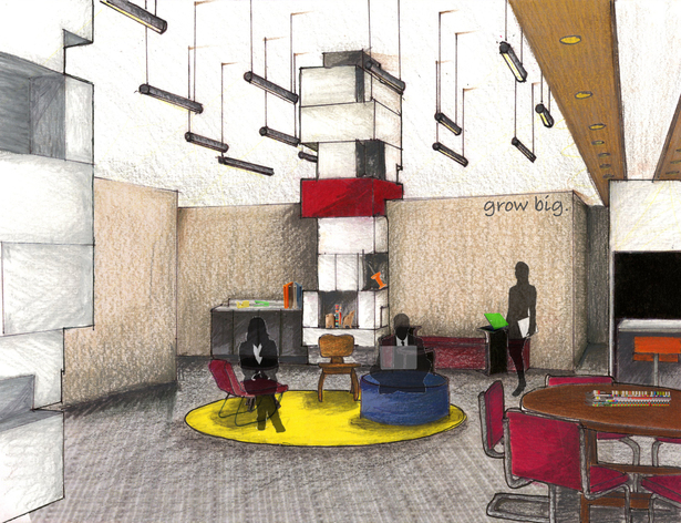 Collaboration Pod and Column Design