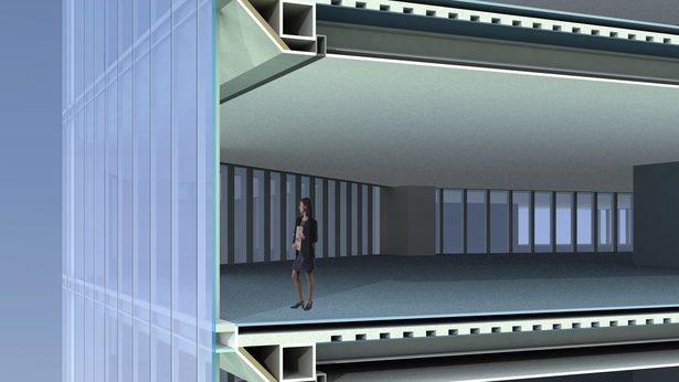 Tian Long Fortune Center, 3D section by John Portman & Associates