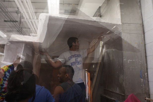 Assembling the roof