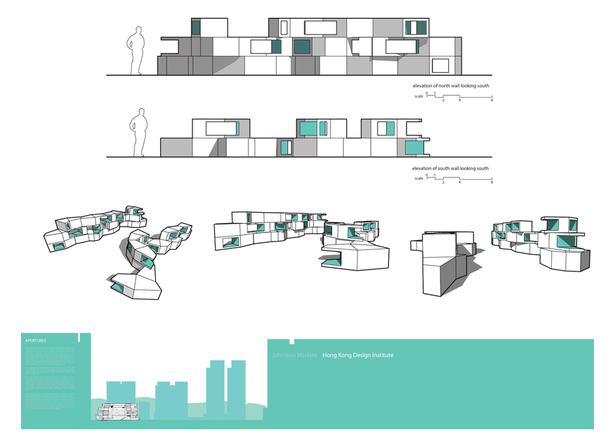 elevation, perspectives, and wall mural design