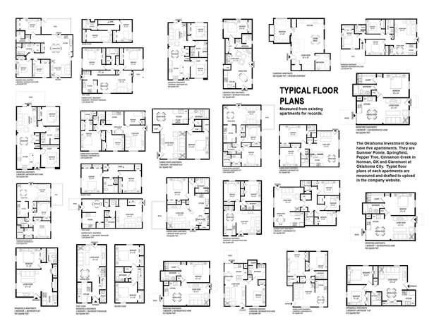 The floor plans