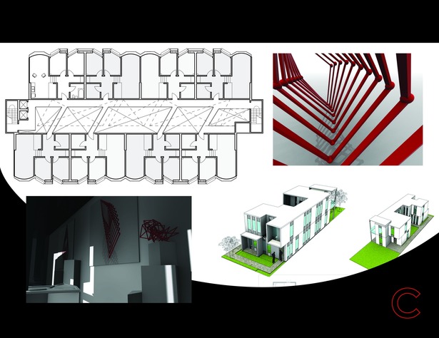 Graduate Student Housing, Product Rendering and Haiti Disaster Shelter Designs