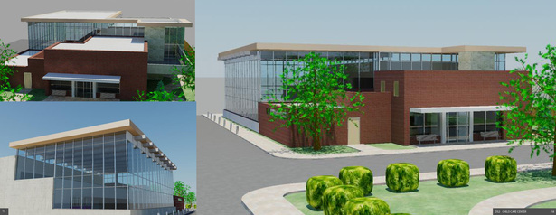 This day care is located in southwest Detroit, which is defined as a cultural melting pot for the city. This site in particular is in the Mexican Village area. Referencing adobe architectural styles (southwestern US and Mexico) and local materials (dark aged brick masonry) the design referenced both culture and location. 