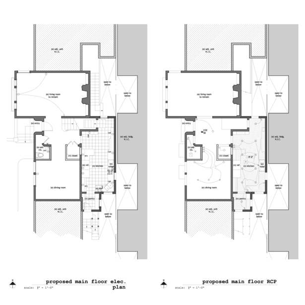 Existing & Proposed Main Floor RCP
