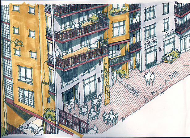 Boardwalk Mixed Use Axonometric