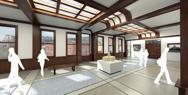 view of museum gallery