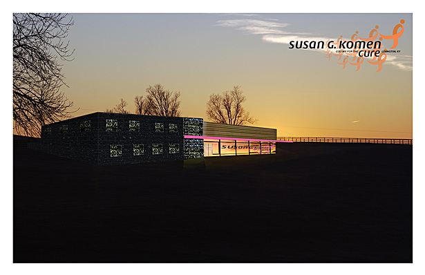 Proposed building at night