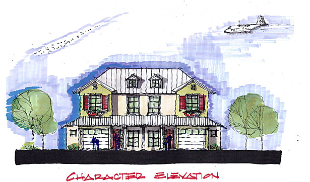 Early conceptual sketch - duplex
