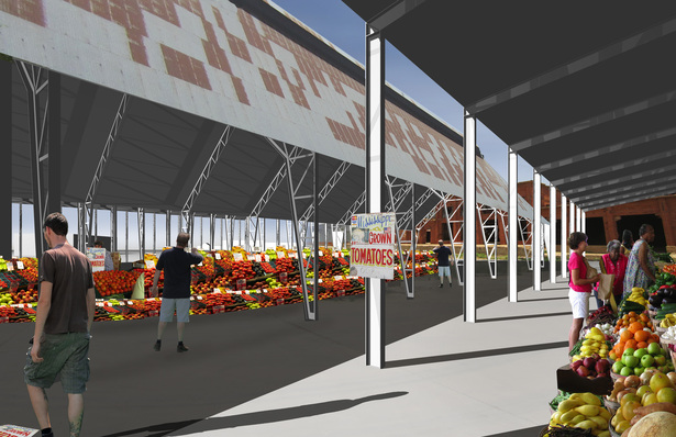 farmers market within stripped seed facilities