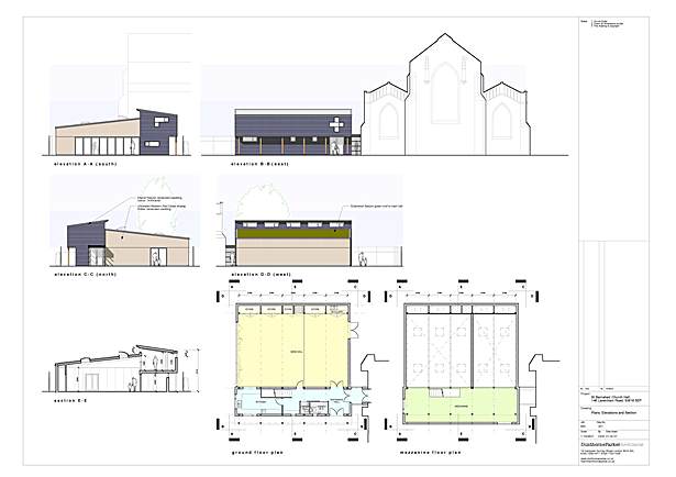 Plans, elevations & sections