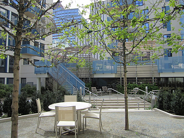 The interior courtyard