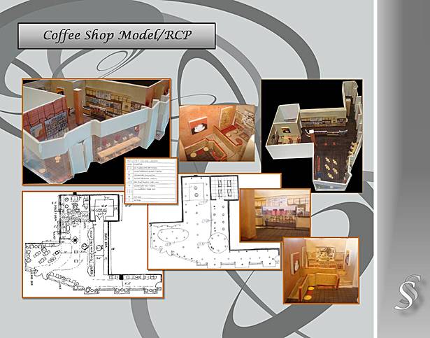 Coffee Shop, Space Planning, Model, RCP.